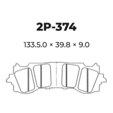 Nissin utcai/terepjáró szinterelt fémbetétek - 2P-374ST egyéb motorkerékpár alkatrész