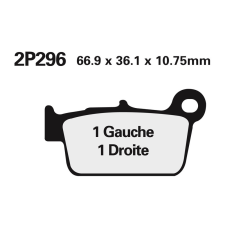 Nissin Utcai/Terepjáró Szintermetál Fékbetétek - 2P-296ST-MX egyéb motorkerékpár alkatrész