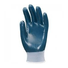  Nitril szerelőkesztyű, tenyerén és kézháton mártott, kék, 7- es védőkesztyű