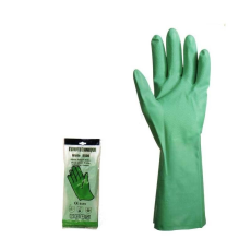  NITRIL, ZÖLD VEGYSZERÁLLÓ KESZTYŰ, 32CM/0,4MM, ÉRDESÍTETT (8)