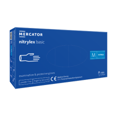  Nitrylex® basic dark blue púdermentes nitril vizsgálókesztyű - XL, Nitril, 100