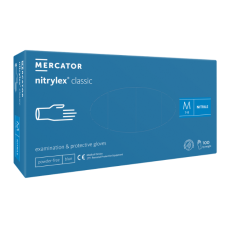  Nitrylex® classic blue púdermentes nitril vizsgálókesztyű - S, Nitril, 100