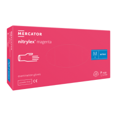  Nitrylex® magenta púdermentes nitril vizsgálókesztyű - XS, Nitril, 100