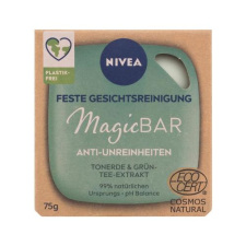 Nivea Magic Bar Anti-Blemishes Clay & Green Tea bőrtisztító szappan 75 g nőknek arctisztító