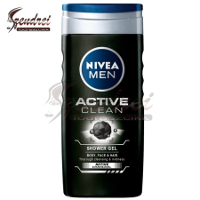 Nivea Tusfürdő Men-Active Clean-Mélytisztító, aktív szénnel 250ml tusfürdők