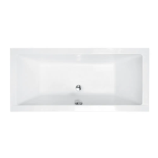 NIWELL Luxury BESCO QUADRO fényes fehér színű akril egyenes kád 170x75 kád, zuhanykabin