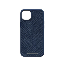 Njord byELEMENTS Salmon Leather MagSafe iPhone 14 Plus tok kék (NA42SL01) (NA42SL01) tok és táska