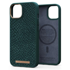 Njord Salmon bőr Magsafe hátlaptok iPhone 14 zöld tok és táska