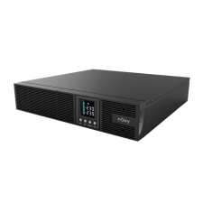 Njoy Szünetmentes 2000VA - Aster 2K (8x IEC C13, On-line, RS232, USB, szoftver, LCD kijelző, 2U rack) szünetmentes áramforrás