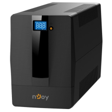 Njoy Szünetmentes 2000VA - Horus Plus 2000 (4 Schuko, line-interaktív, RJ45 védelem, USB, szoftver, LCD kijelző, fekete) szünetmentes áramforrás