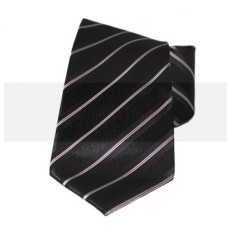  NM classic nyakkendő - Fekete-rózsa csíkos