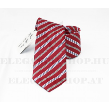  NM normál nyakkendő - Meggypiros csíkos nyakkendő