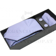  NM nyakkendő szett - Lila-kék kockás