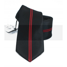  NM slim nyakkendő - Fekete-piros csíkos