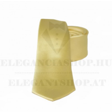  NM slim szatén nyakkendő - Halványsárga