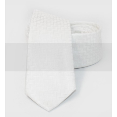  NM slim szövött nyakkendő - Fehér mintás