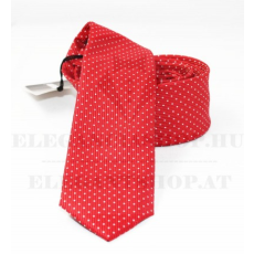  NM slim szövött nyakkendő - Piros pöttyös