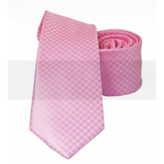  NM slim szövött nyakkendő - Rózsaszín aprókockás