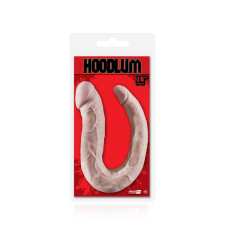 NMC Hoodlum 16" U-Shaped Dong - kétvégű, élethű dildó - 41 cm (testszínű) műpénisz, dildó