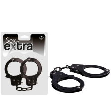 NMC Sex Extra Metal Cuffs - fém bilincs (fekete) bilincs, kötöző