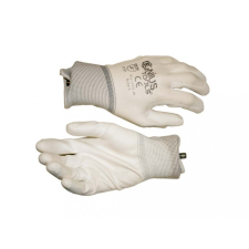 NMSafety PU tenyérmártott, poliészter kesztyű (EN 3121), fehér, XL-es (PU1350PW/A) védőkesztyű