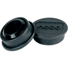 NOBO Fehértábla mágnes 8db, 20mm átmérő, fekete (1901440) mágnestábla