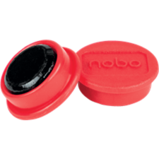 NOBO Fehértábla mágnes 8db, 20mm átmérő, piros (1901442) táblamágnes