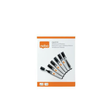 NOBO Táblamarker folyékonytintás1-3 mm 6db fekete (VN5377) filctoll, marker