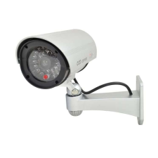Nobrand Kültéri vízálló álkamera, villogó piros LED-del, ajándék CCTV matricával álkamera