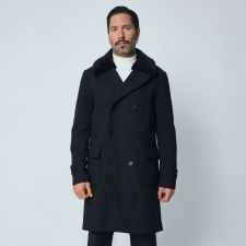  Nocturne Fekete Szövetkabát férfi kabát, dzseki