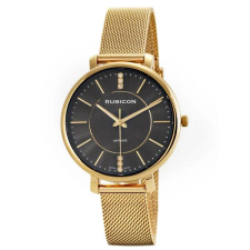 Női arany nemesacél karóra, fekete számlap, zafírüveg, 36 mm karóra