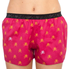  Női bő szárú boxeralsók Represent small bones burgundi (R0W-BOX-0704) S