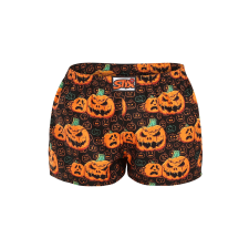 női bő szárú boxeralsók Styx art klasszikus gumipánt halloween tök (K1755) M női alsó
