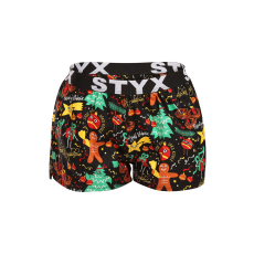  Női bő szárú boxeralsók Styx art sportos gumipánt készült karácsonyi díszek (T1754) M