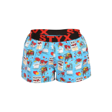  Női bő szárú boxeralsók Styx art sportos gumipánt Valentin-napi pár (T1756) L