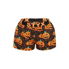  Női bő szárú boxeralsók Styx művészet sportos gumipánt Halloween tök (T1755) XXL