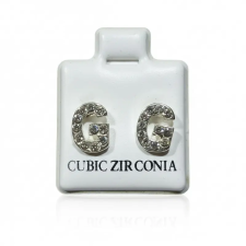  Női fülbevaló ezüst szín strasszköves O betű fülbevaló