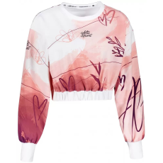  Női funkcionális kivágott pulóver prémium ALTISPORT VOJ/ALW083MI08 FEHÉR -PINK méret: M