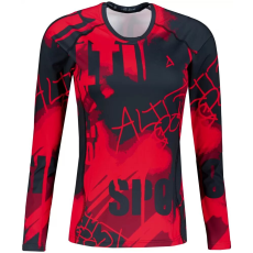  Női funkcionális T -piró hosszú ujjú prémiummal ALTISPORT VOJ/ALW076TR03 PIROS -BLACK méret: XS