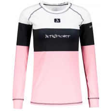  Női funkcionális termo t -póló hosszú ujjú prémium ALTISPORT VOJ/ALW051TER01 FEHÉR -PINK méret: L