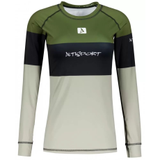  Női funkcionális termo t -póló hosszú ujjú prémium ALTISPORT VOJ/ALW051TER01 KHAKI méret: L