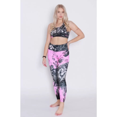  Női hosszú prémium leggings ALTISPORT VOJ/ALW018LEG01 FEKETE RÓZSASZÍN méret: M