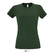  Női IMPERIAL környakú rövid ujjú pamut póló, SOLS SO11502, Bottle Green-L
