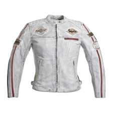 Női motoros bőrkabát W-TEC Sheawen Lady White fehér 3XL motoros kabát