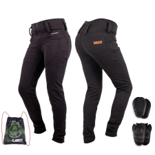  Női motoros leggings W-TEC Wombutta L, meghosszabbított hossz fekete motoros nadrág