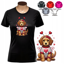 NŐI NYOMTATOTT PÓLÓ - CUKI CAVAPOO KUTYA SZÍV FAJTA - 3XL női póló