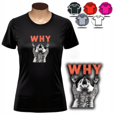 NŐI NYOMTATOTT PÓLÓ - DESIGN WHY RACCOON LAMENT - S női póló