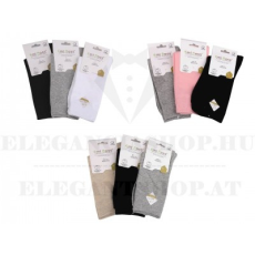  Női pamut zokni - 3 pár/csomag