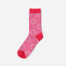 Női pamut zokni - rózsaszín-pink - kör mintás - 35-38 - Evidence női zokni