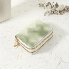  NŐI PÉNZTÁRCA -DUPLA REKESZ- ZÖLD-